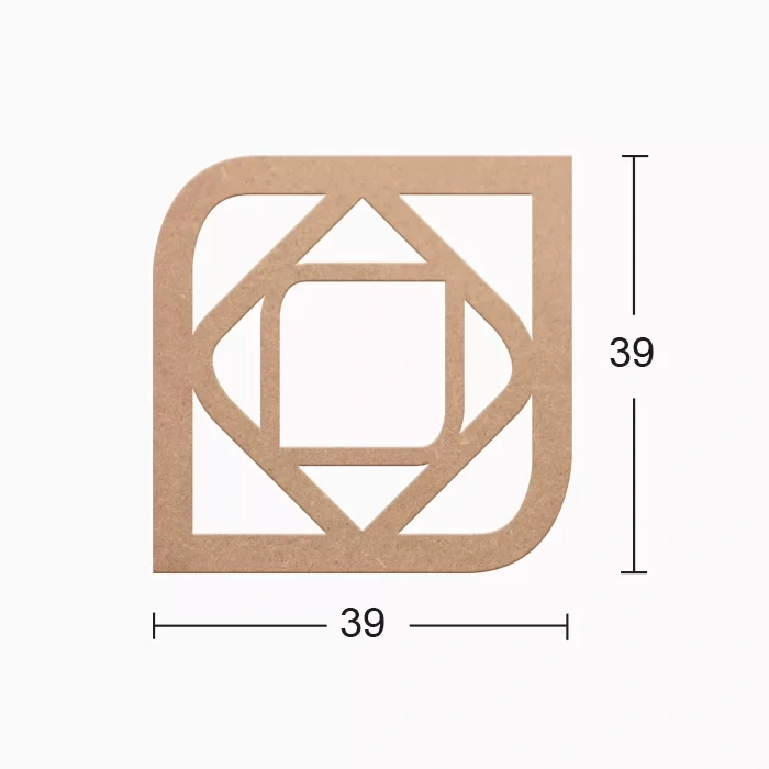 Hobi-Art DS 15 Boyanabilir Dekoratif Ahşap Duvar Süsü