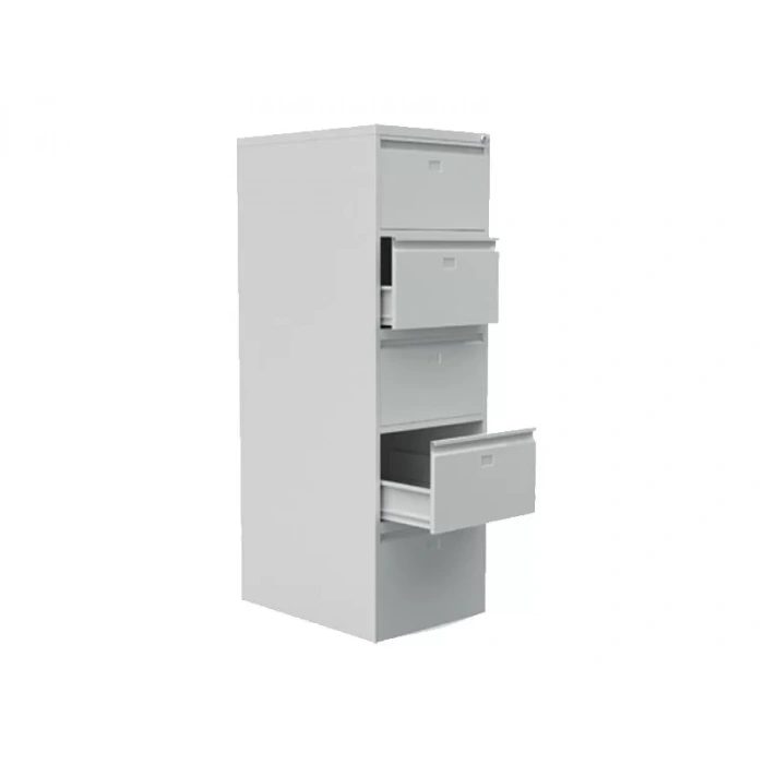 Beş Çekmeceli Metal Kartoteks Askılı Dosya Dolabı Gri Renk