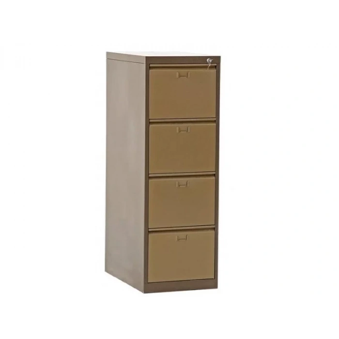 Dört Çekmeceli Çif Renk Metal Kartoteks Askılı Dosya Dolabı