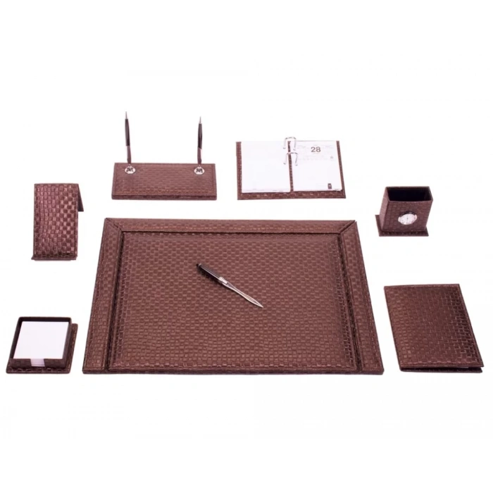 Gülpaş 238 Kahve 10 Parça Örgü Desen Sümen Takımı