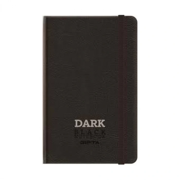 GIPTA DARK DERİ KAPAK SİYAH DEFTER 13x21 DÜZ 64 YAPRAK (2788)
