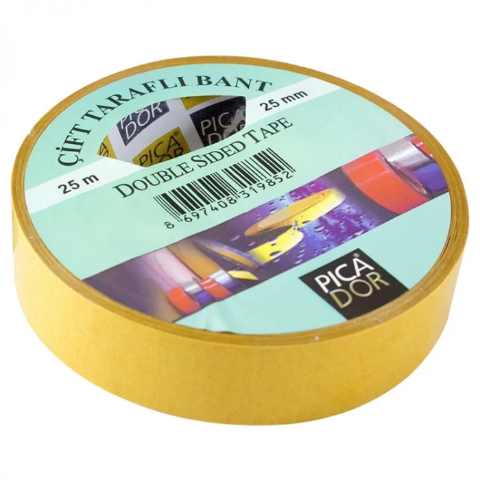 PİCADOR ÇİFT TARAFLI BANT 25mmx25m ASKISIZ (KL005)