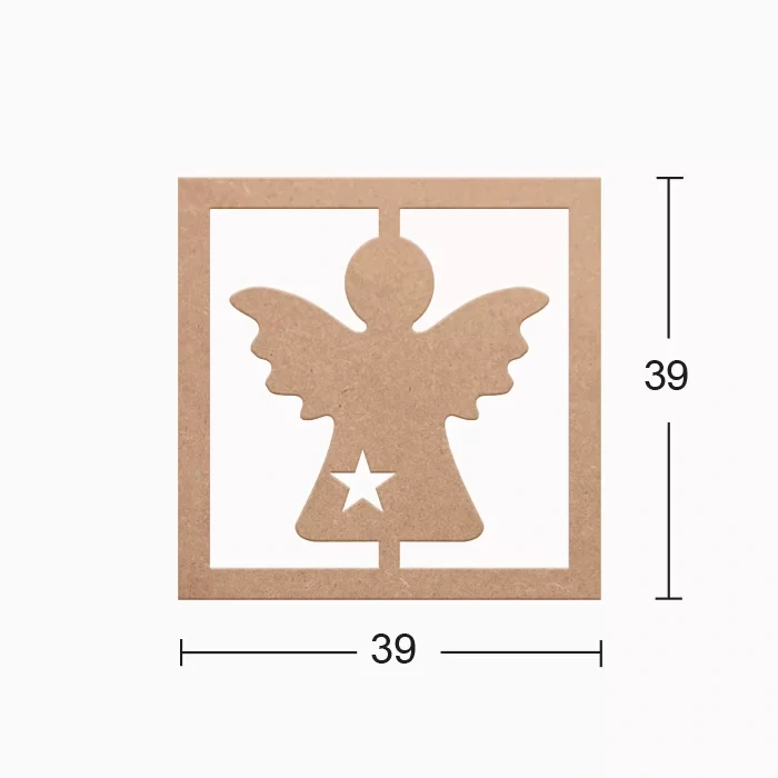 Hobi-Art DS 25 Boyanabilir  Ahşap Duvar Süsü