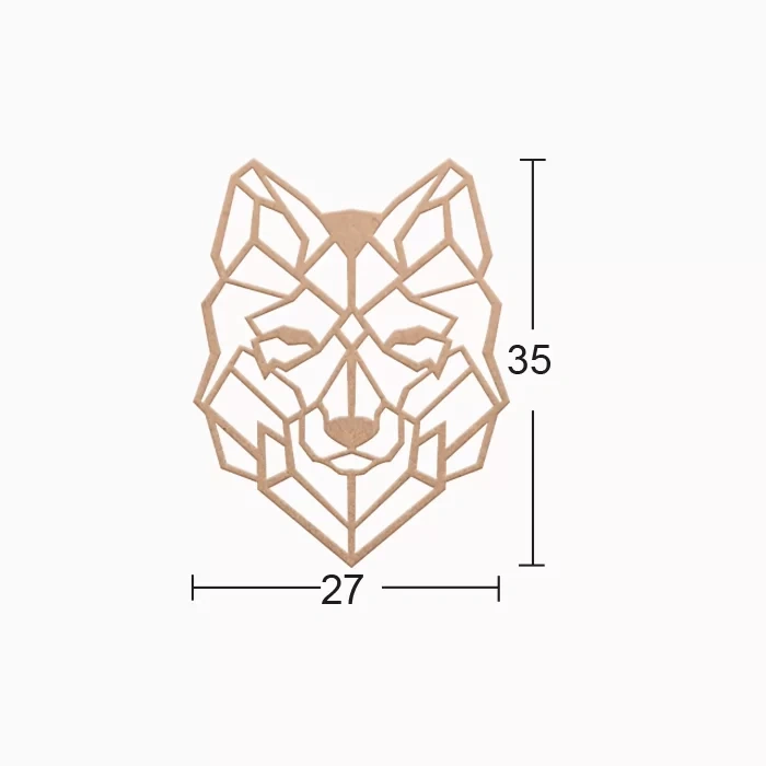 Hobi-Art DS 57 Boyanabilir Ahşap Kurt Desenli Duvar Süsü