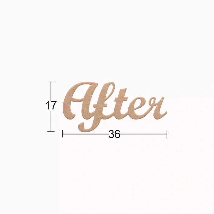 Hobi-Art DS 114 Boyanabilir Ahşap After Yazılı Duvar Süsü