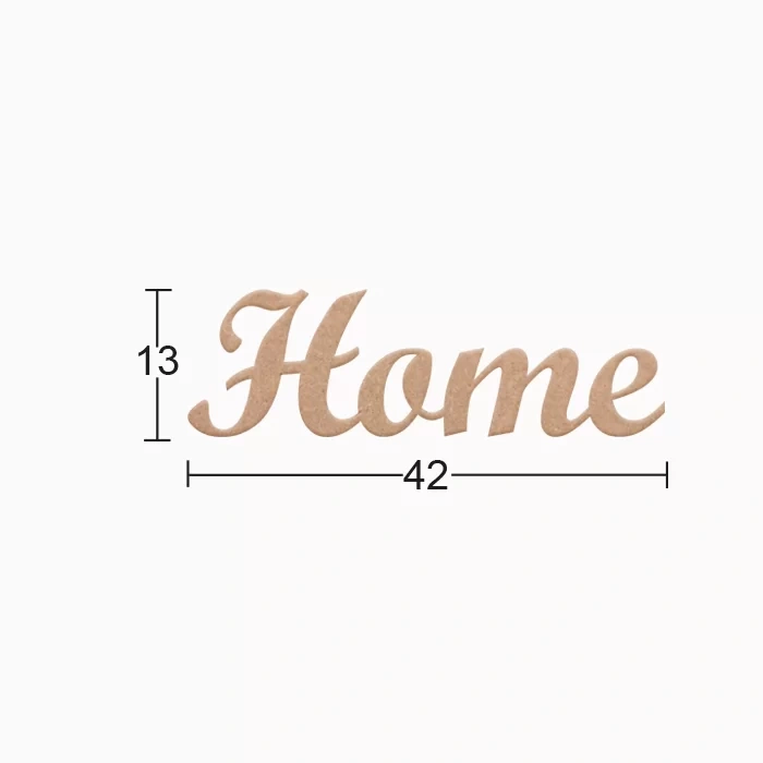Hobi-Art DS 122 Boyanabilir Ahşap Home Yazılı Duvar Süsü