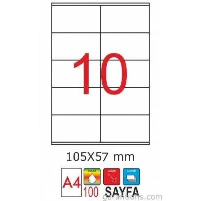 GoldMoon 2075 Laser A4 Sayfa Etiketi 105x57mm (100 lü Paket)
