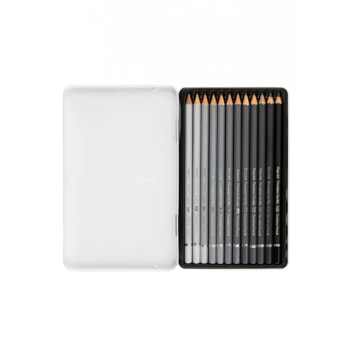 Bigpoint Bp947 Dereceli Kurşun Kalem 12li Metal Kutu