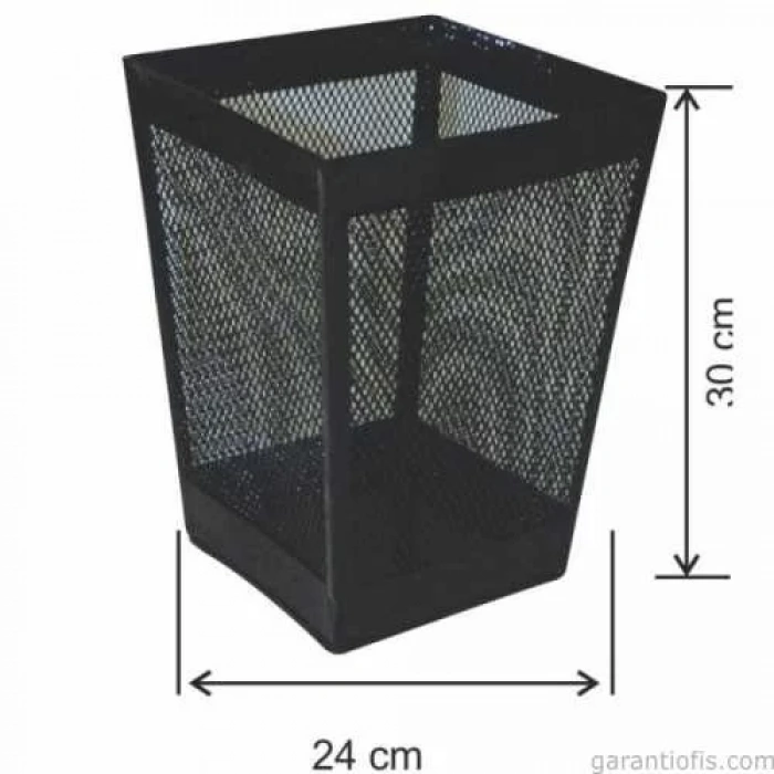 Garanti Metal 1437 Kare Metal Ofis Tipi Çöp Kovası (13 Lt)