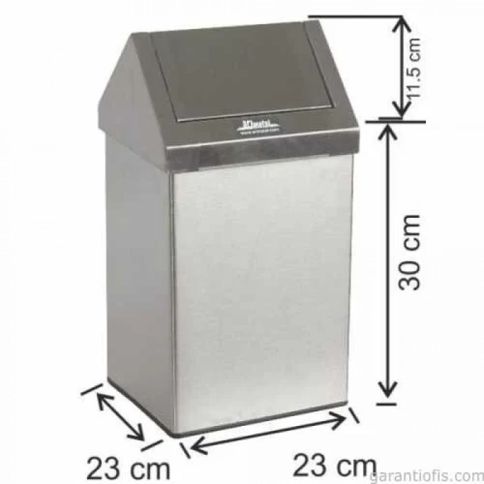 Garanti Metal 1306 Çatı Kapaklı Çöp Kovası (16 Litre)