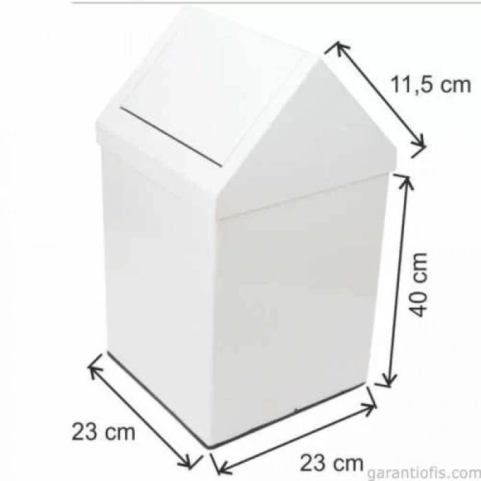 Garanti Metal 1317 Çatı Kapaklı Çöp Kovası (21 Litre)