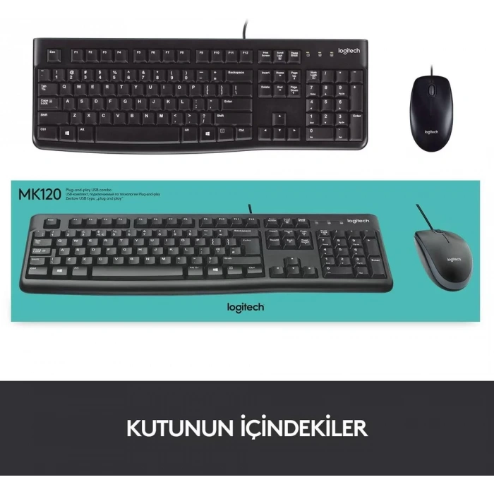 LOGITECH MK120 KABLOLU USB Q TR DESKTOP SET 920-002560