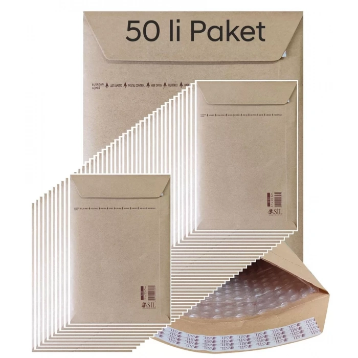 Asil Hava Kabarcıklı Zarf 17x25cm (50 li Paket)