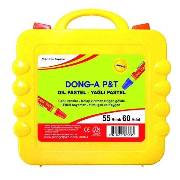 DONG-A 262160 YAĞLI PASTEL BOYA 55 RENK 60LI ÇANTA