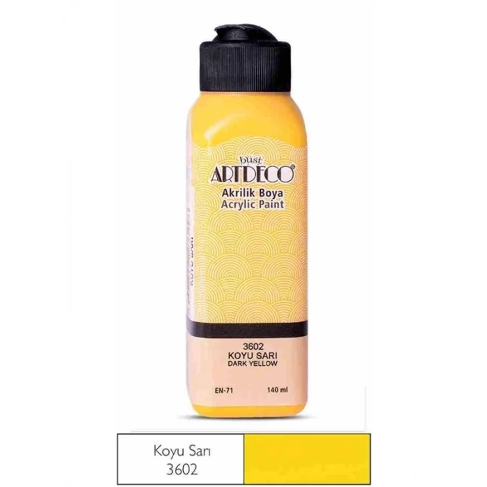 ARTDECO 70R AKRİLİK BOYA 3602 KOYU SARI 140ml