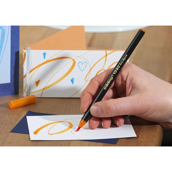 EDDİNG 1340 FIRÇA UÇLU KEÇELİ KALEM 10 RENK