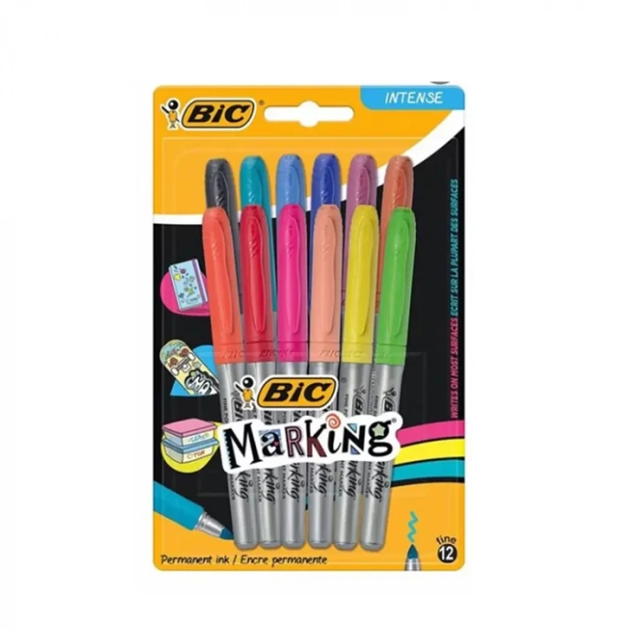 BİC MARKİNG COLOR PERMANENT MARKÖR 12 RENK BLİSTER (961442)