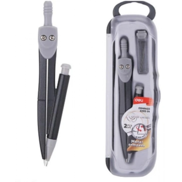 DELİ G20904 COMPASS MİN YEDEKLİ PERGEL SETİ GÜMÜŞ