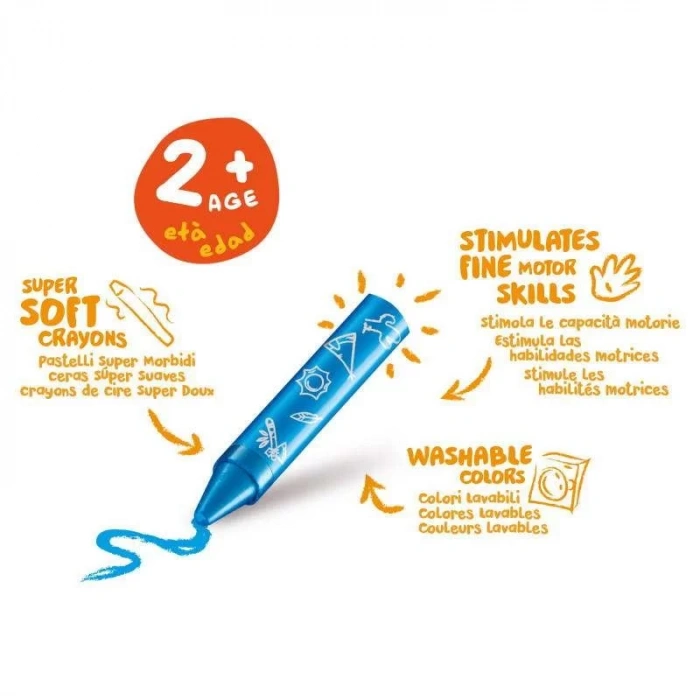 CARİOCA 42892 SÜPER CRAYONS PASTEL BOYA KALEMİ JUMBO 8 RENK