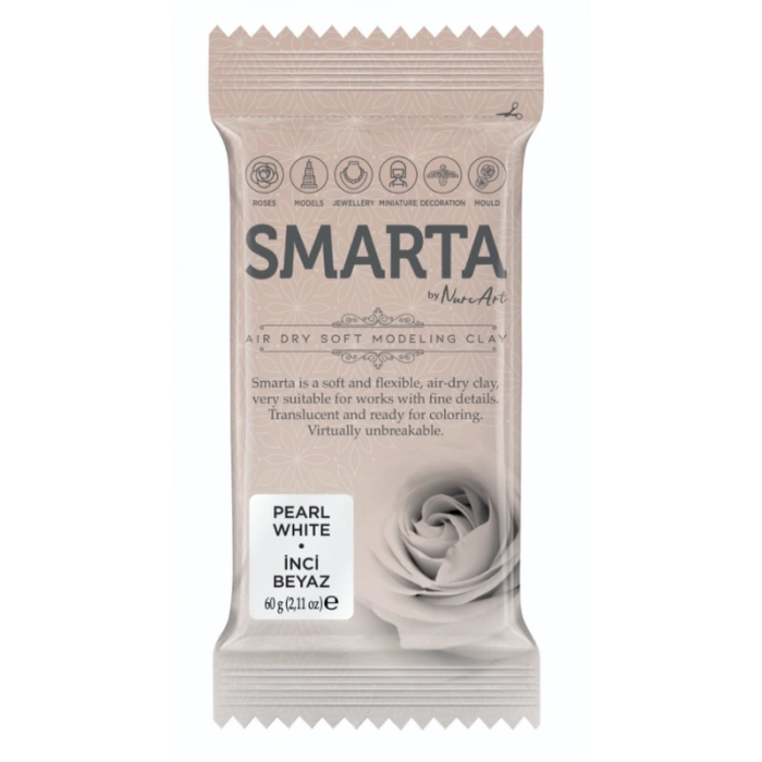 SMARTA HAVA İLE KURUYAN MODELLEME HAMURU 29 METALİK İNCİ BEYAZI 60gr