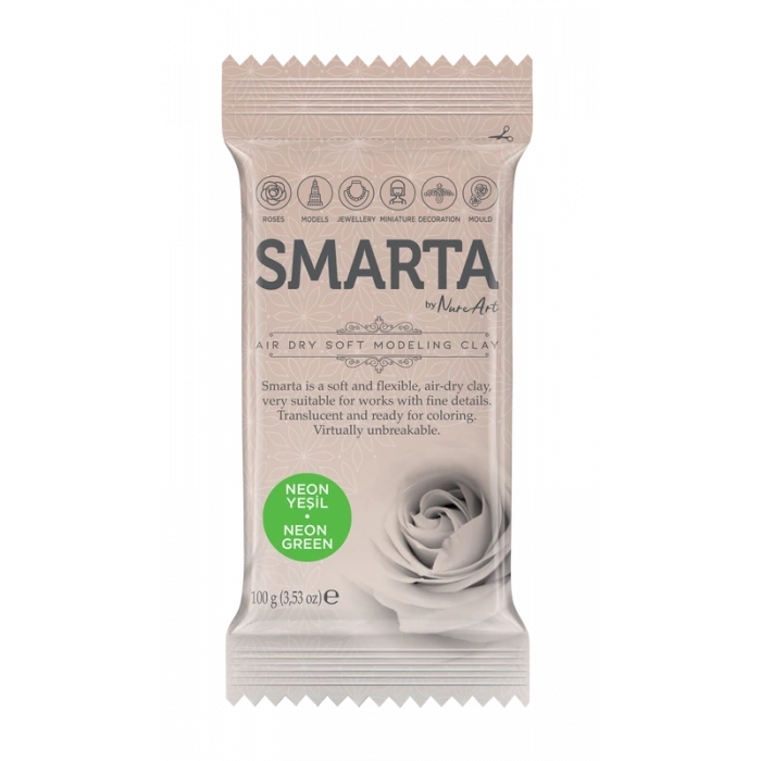 SMARTA HAVA İLE KURUYAN MODELLEME HAMURU 25 NEON YEŞİL 100gr