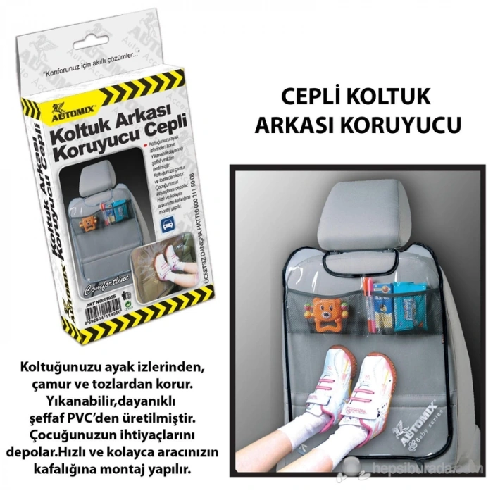 AUTOMİX 11955 OTO CEPLİ KOLTUK ARKASI KORUYUCU