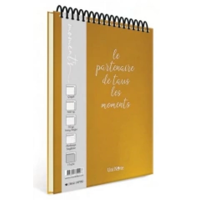 ÇINAR MOMENTS SPİRALLİ BLOKNOT 17x24 KARELİ 100 YAPRAK (78022)