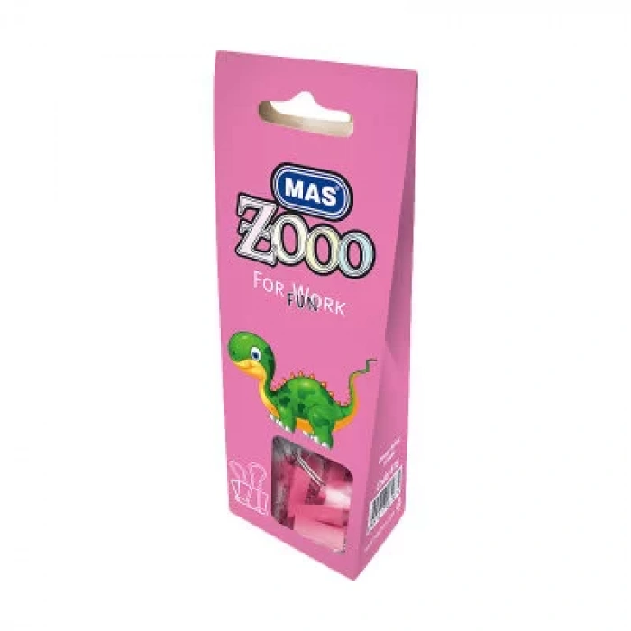 MAS 616 ZOO OMEGA ÇELİK KISKAÇ 25mm PEMBE 10LU