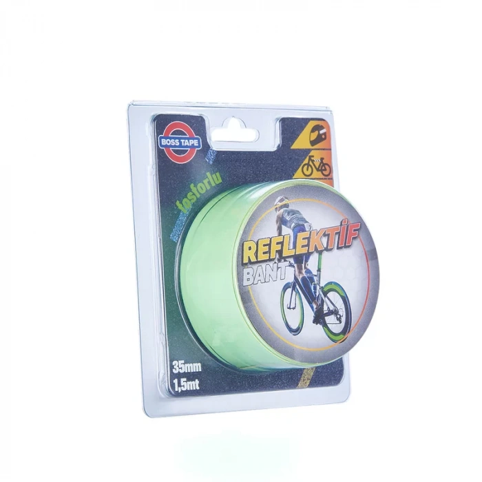BOSS TAPE 3654 FOTOLÜMEN REFLEKTİF BANT 35mmx1.5m FOSFORLU YEŞİL