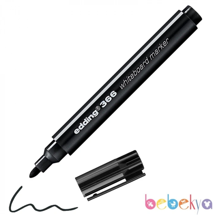EDDİNG 366 BEYAZ TAHTA KALEMİ YUVARLAK UÇ SİYAH 1mm