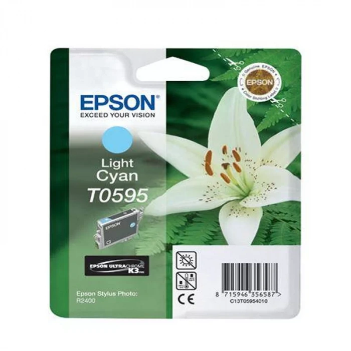 OUTLET EPSON T0595 C13T05954020 AÇIK MAVİ ORJİNAL KARTUŞ 450 SAYFA (STYLUS PHOTO R2400)