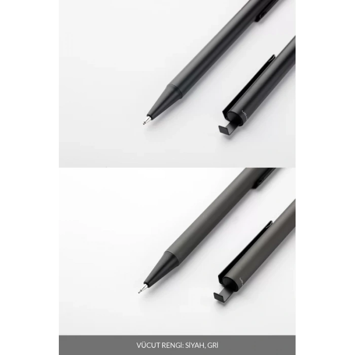 LATON SİLEA METAL RAPİD VERSATİL KALEM MOBİL TELEFON TUTUCU 0.7mm GRİ