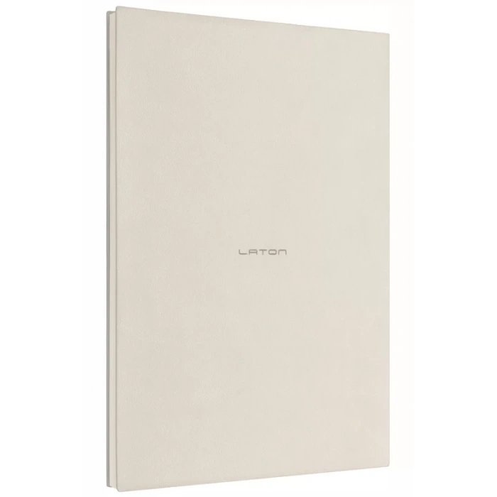 LATON UNELMA A5 TARİHSİZ PLANLAYICI PREMİUM TERMO DERİ YUMUŞAK KAPAK DEFTER 14x21cm 160 YAPRAK AÇIK GRİ