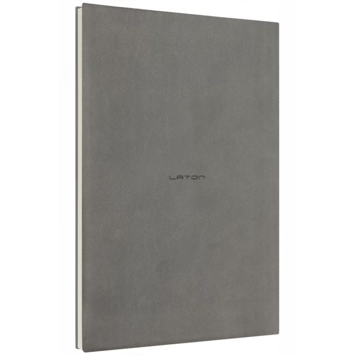 LATON UNELMA A5 TARİHSİZ PLANLAYICI PREMİUM TERMO DERİ YUMUŞAK KAPAK DEFTER 14x21cm 160 YAPRAK KOYU GRİ