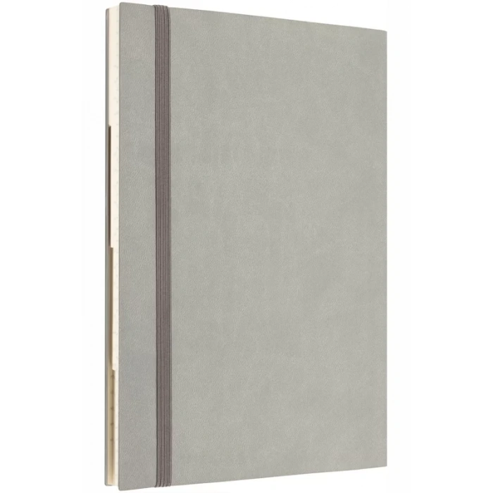 LATON TAVOİTE A5 TARİHSİZ PLANLAYICI TERMO DERİ YUMUŞAK KAPAK DEFTER 14x21cm 256 YAPRAK GRİ
