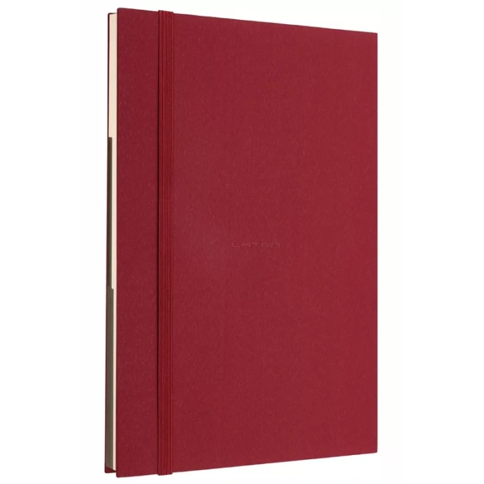 LATON KOLME A5 NOT VE TASARIM DEFTERİ KUMAŞ SERT KAPAK DEFTER 14x21cm 192 YAPRAK BORDO