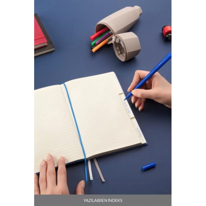 LATON KOLME A5 NOT VE TASARIM DEFTERİ KUMAŞ SERT KAPAK DEFTER 14x21cm 192 YAPRAK BORDO