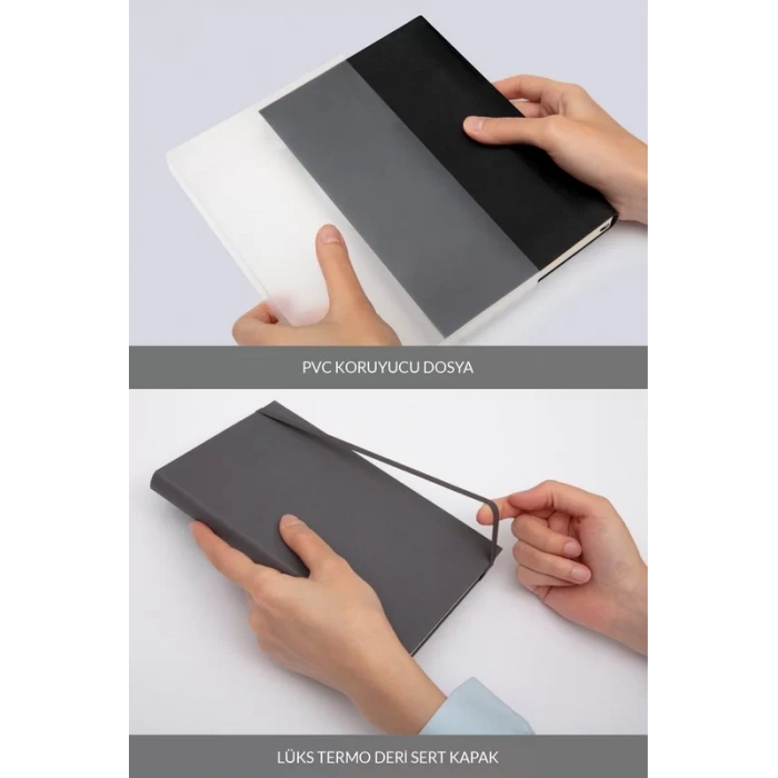 LATON TAVOİTE A5 TARİHSİZ PLANLAYICI KUMAŞ SERT KAPAK DEFTER 14x21cm 256 YAPRAK SİYAH