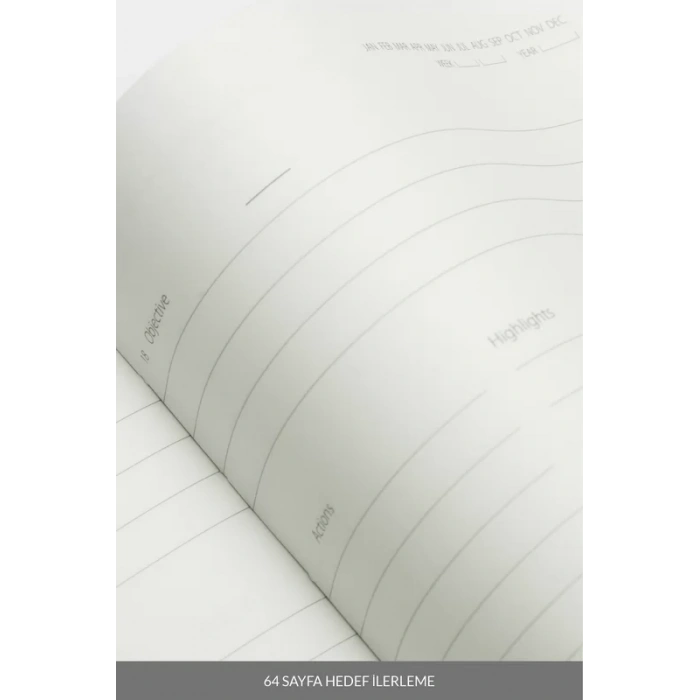 LATON TAVOİTE A5 TARİHSİZ PLANLAYICI KUMAŞ SERT KAPAK DEFTER 14x21cm 256 YAPRAK AÇIK GRİ