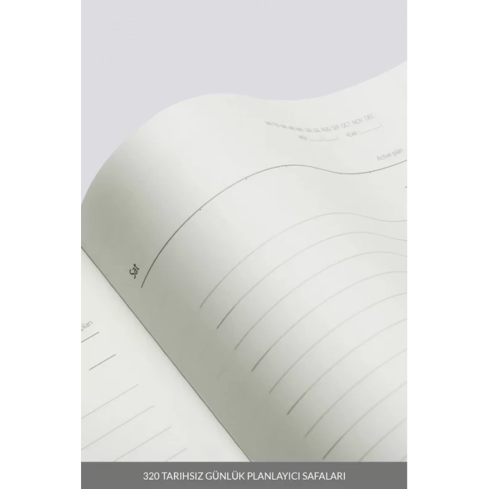 LATON AİNA A5 TARİHSİZ PLANLAYICI PREMİUM TERMO DERİ YUMUŞAK KAPAK DEFTER 14x21cm 368 SAYFA SİYAH