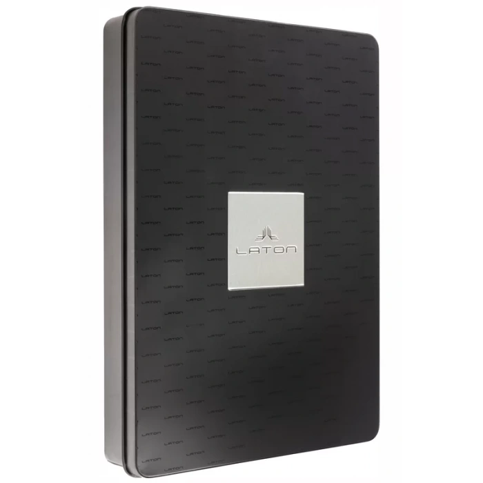 LATON SEİLU A5 PREMİUM TERMO DERİ YUMUŞAK KAPAK LÜKS DEFTER METAL KUTU SETİ ÇİZGİLİ 14.6x20.8cm 128 YAPRAK SİYAH