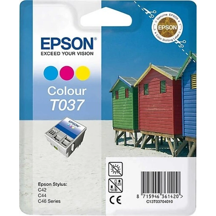 OUTLET EPSON T037 C13T03704020 RENKLİ KARTUŞ 180 SAYFA