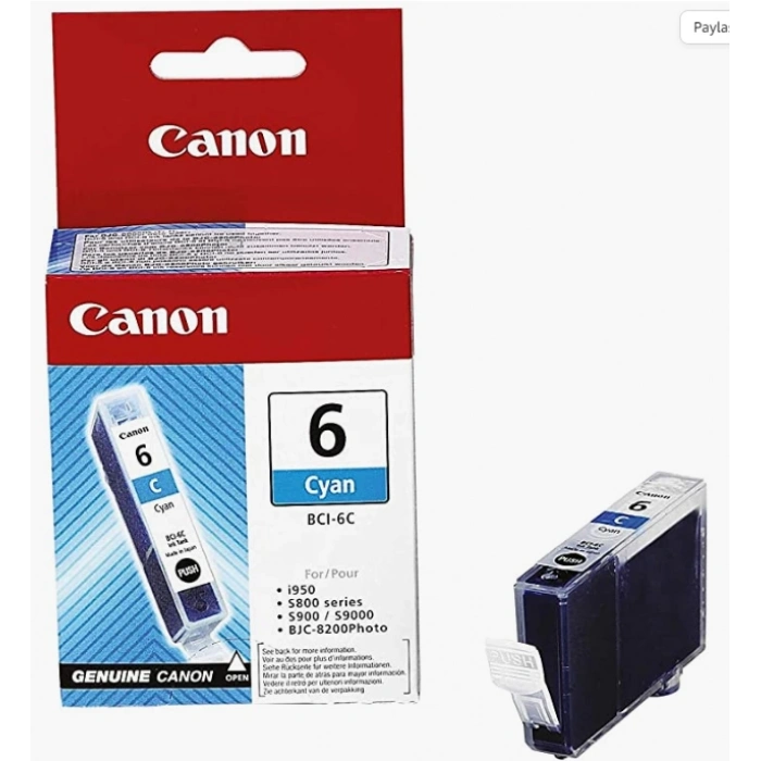 OUTLET CANON BCI-6C MAVİ MÜREKKEP KARTUŞ 280 SAYFA