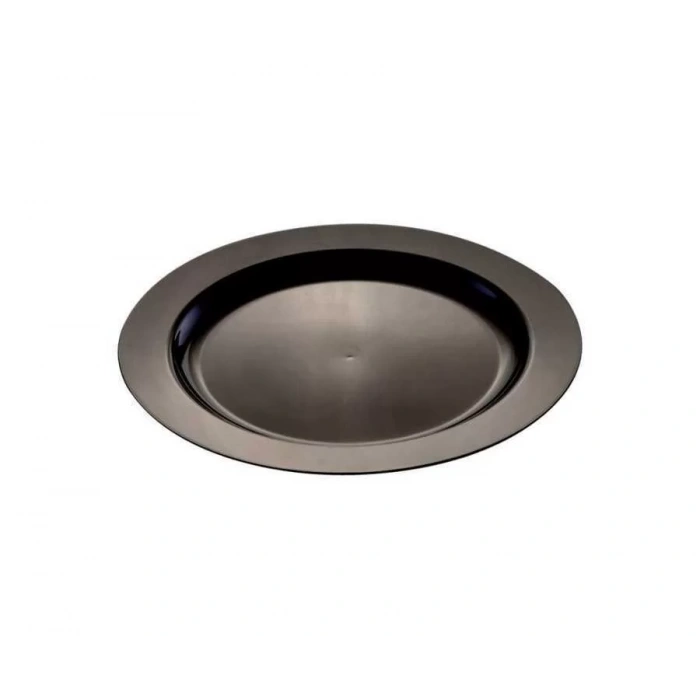 Plastik Siyah Tabak 23 cm - 10 Adet