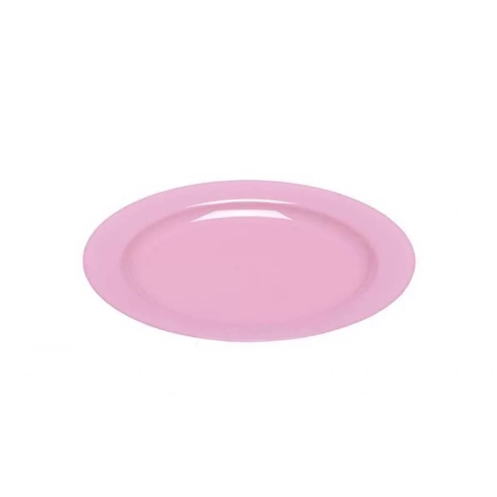 Plastik Pembe Tabak 23 cm - 10 Adet