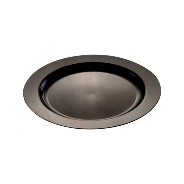 Plastik Siyah Tabak 26 cm - 10 Adet