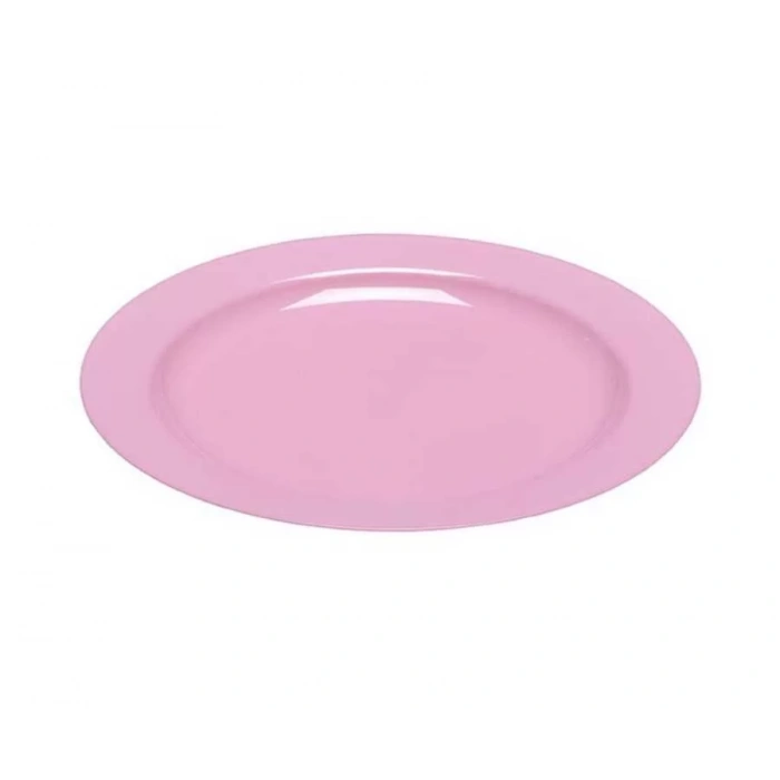 Plastik Pembe Tabak 26 cm - 10 Adet