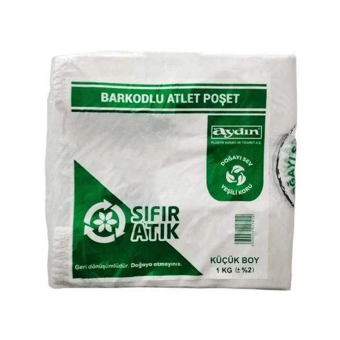 Çevre Dostu Atlet Poşet (Barkodlu) Küçük - 1 Kg
