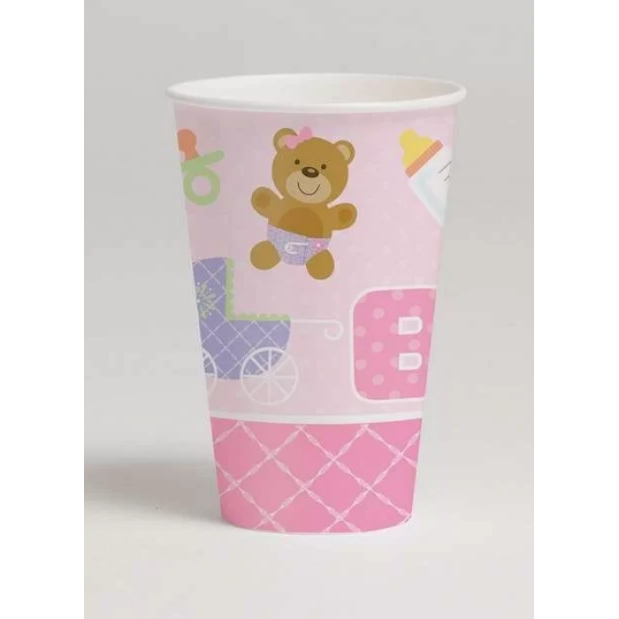 Pembe Bebek Ayıcık 8 li Bardak