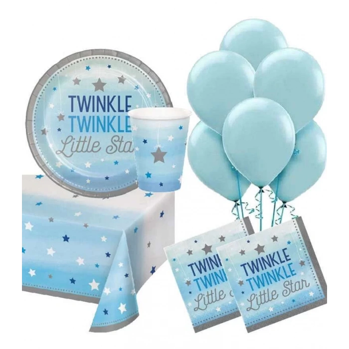 One Little Star Mavi 8 Li Parti Seti